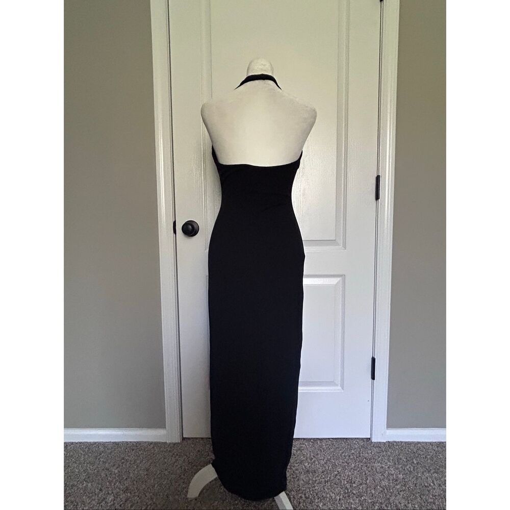 SKIMS Black Halter Neck Maxi Dress - Picture 6 of 7